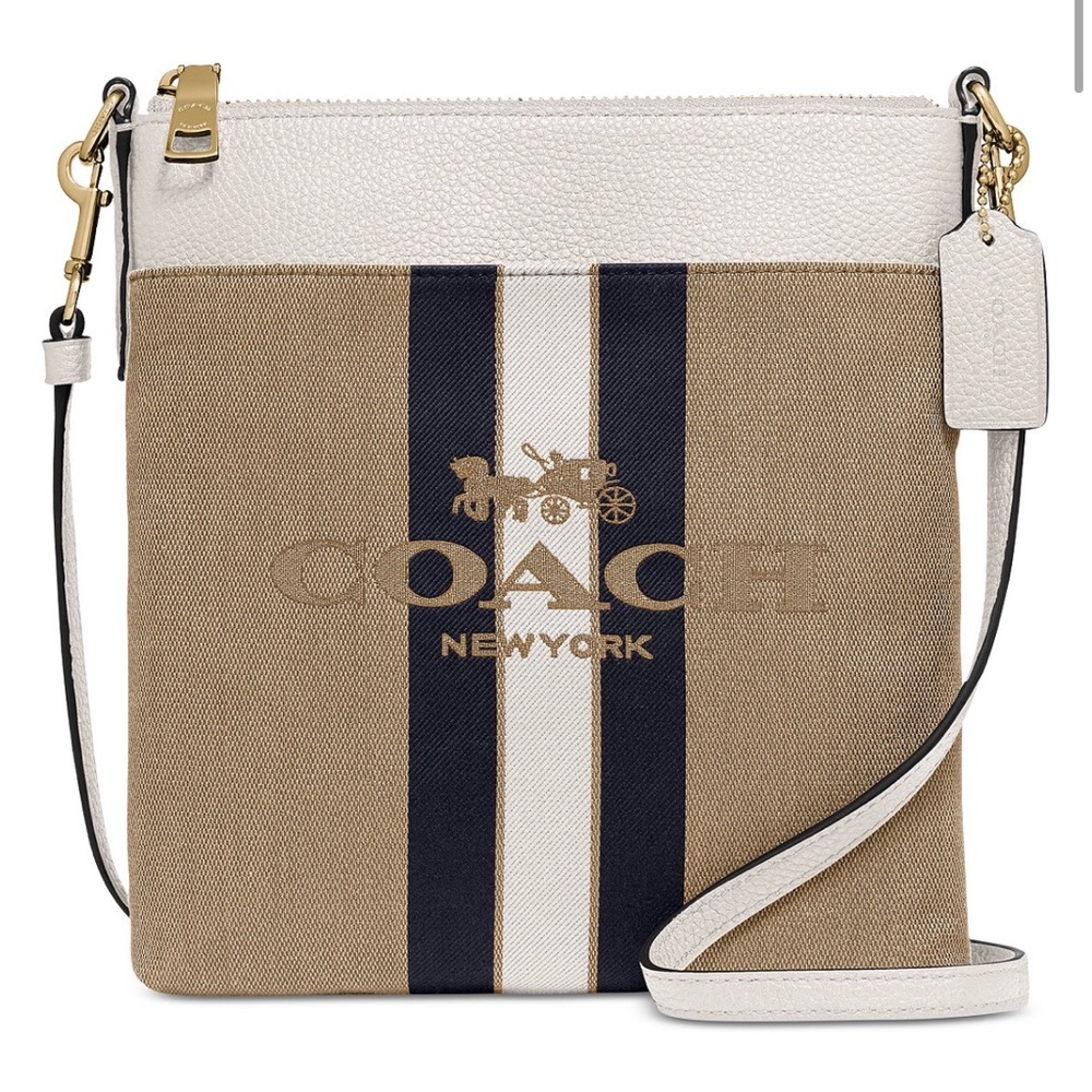 Coach Horse And Carriage Jacquard Kitt Crossbody
